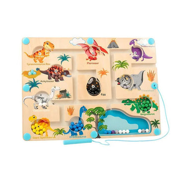 Magnetisch Dinosaurussen Labyrint | Educatief spel voor peuters 3+ – Plezierig leren kleuren en tellen 0